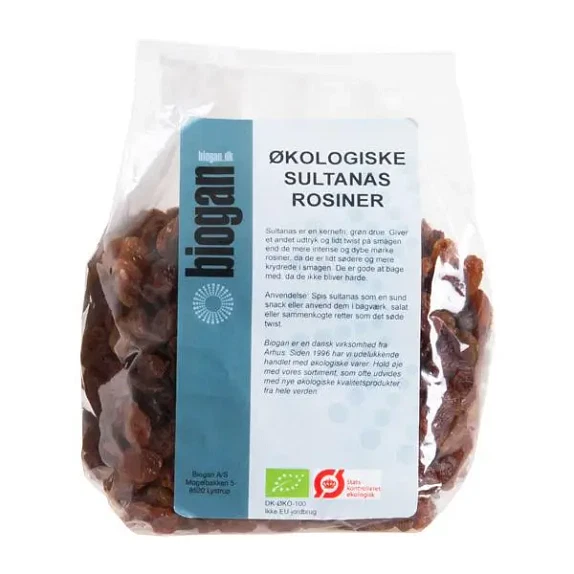 Rosiner Sultanas 500 g økologisk